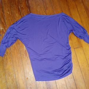 Womans Nwt's Purple Dolman Shirt Size Lge.